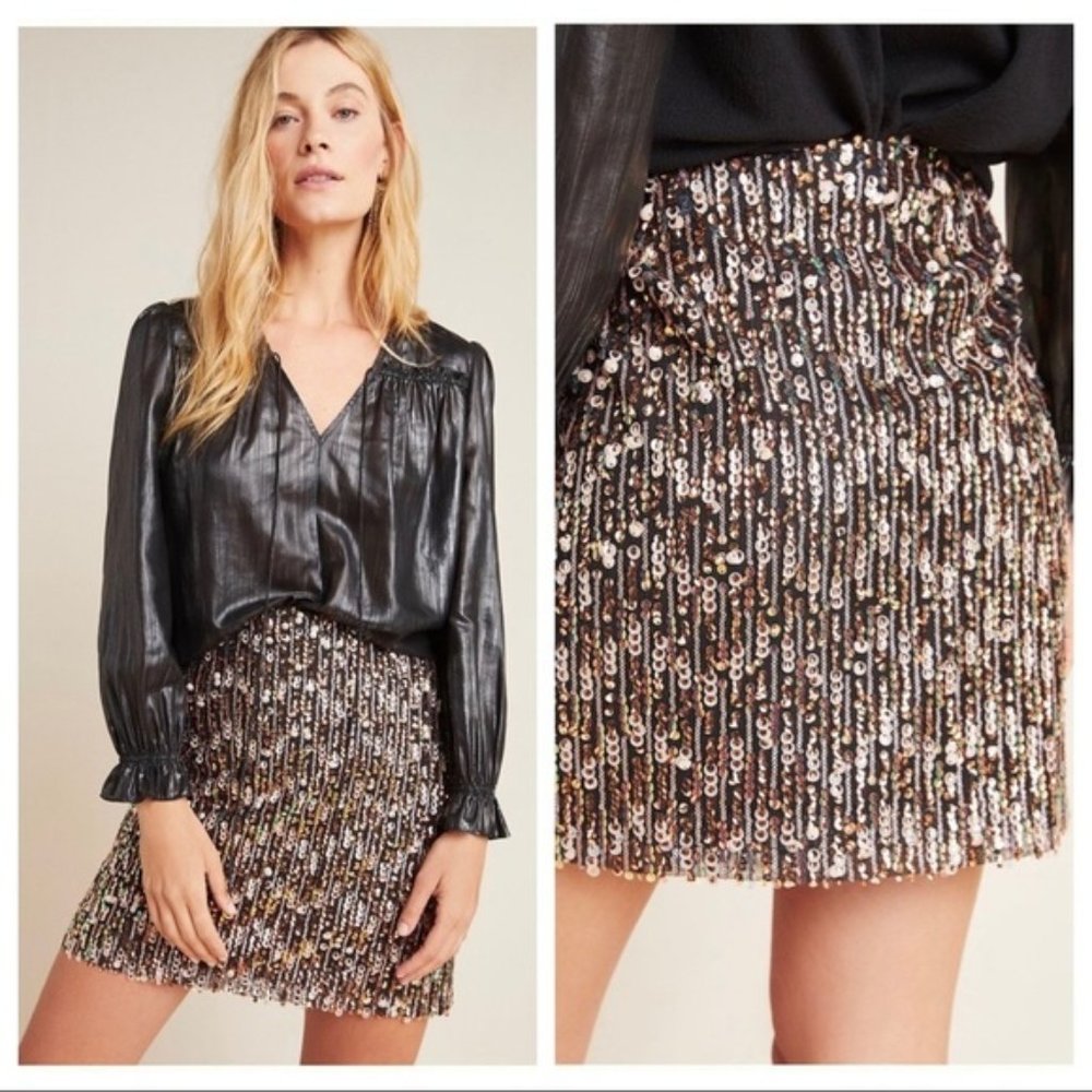 Anthropologie - Corey Lynn Calter sequined mini skirt SIZE LARGE